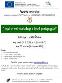 Pozvánka na Inspirativní workshop k lesní pedagogice 21.2.2018 